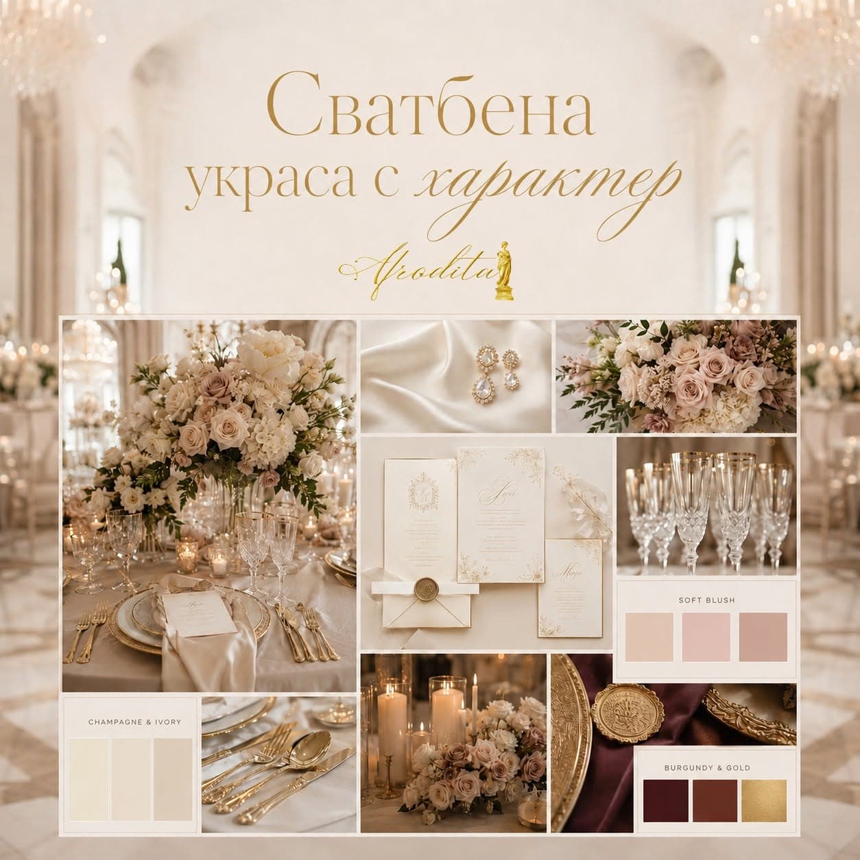 Стилна сватбена украса: идеи за перфектна сватба в Бургас